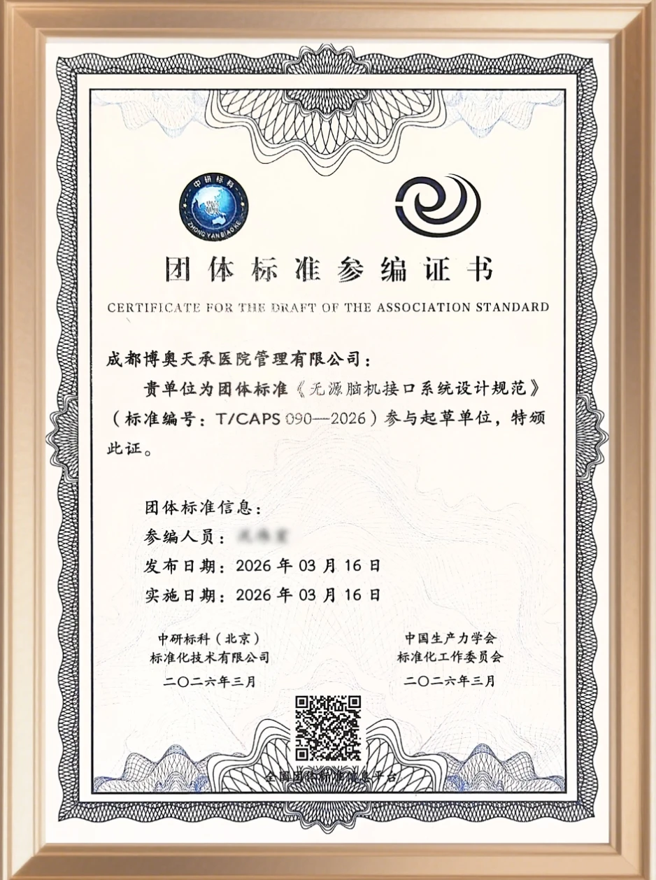 团体标准参编证书
